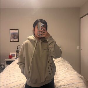 3:15 fleece lined Beige Hoodie